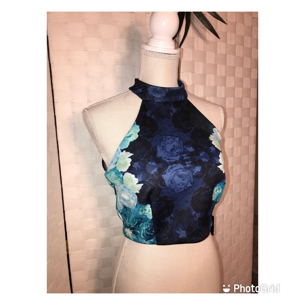 Teeze Me Floral Formal Crop top